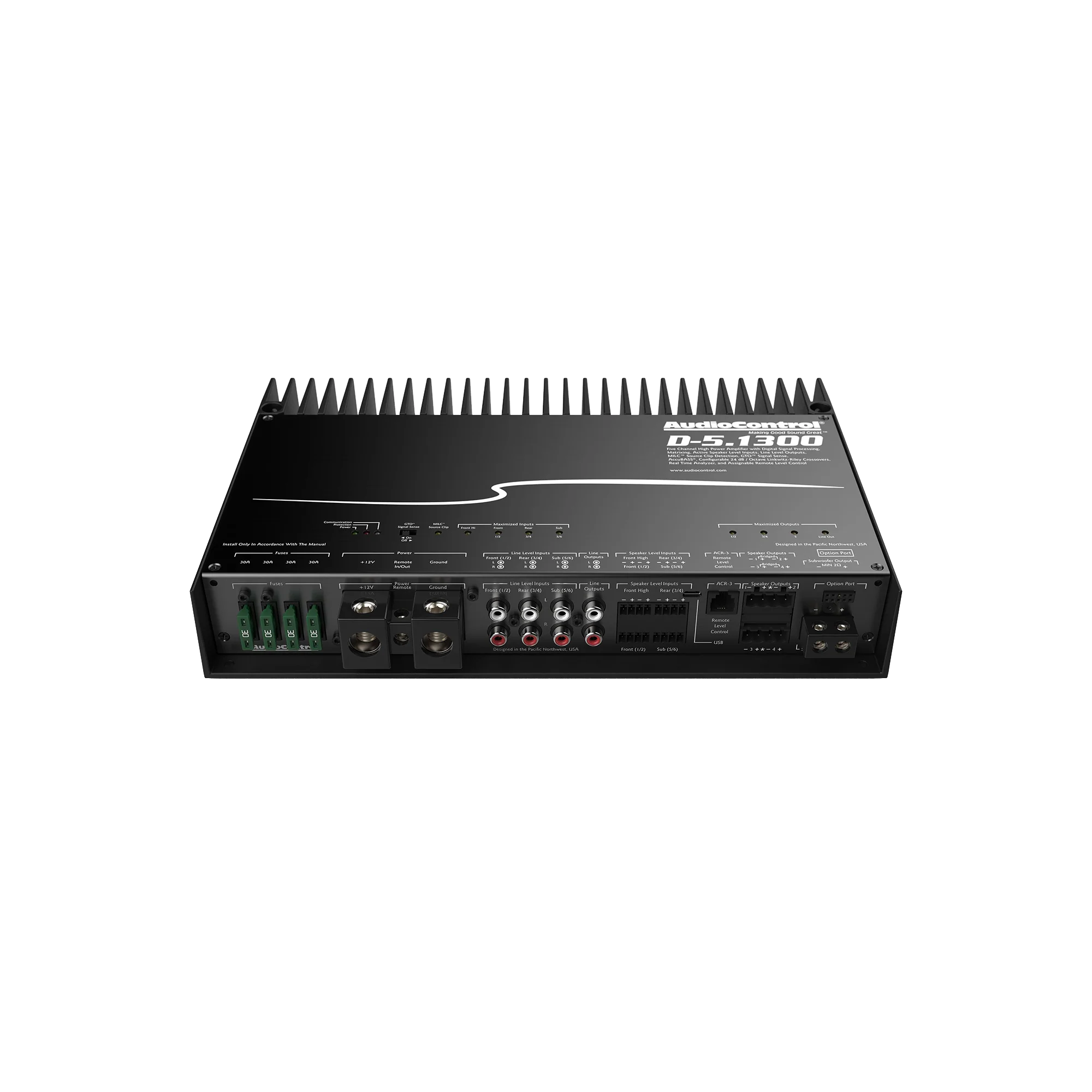 D-5.1300 High-Power 5-Channel DSP Matrix Amplifier w/AccuBass - Image 3