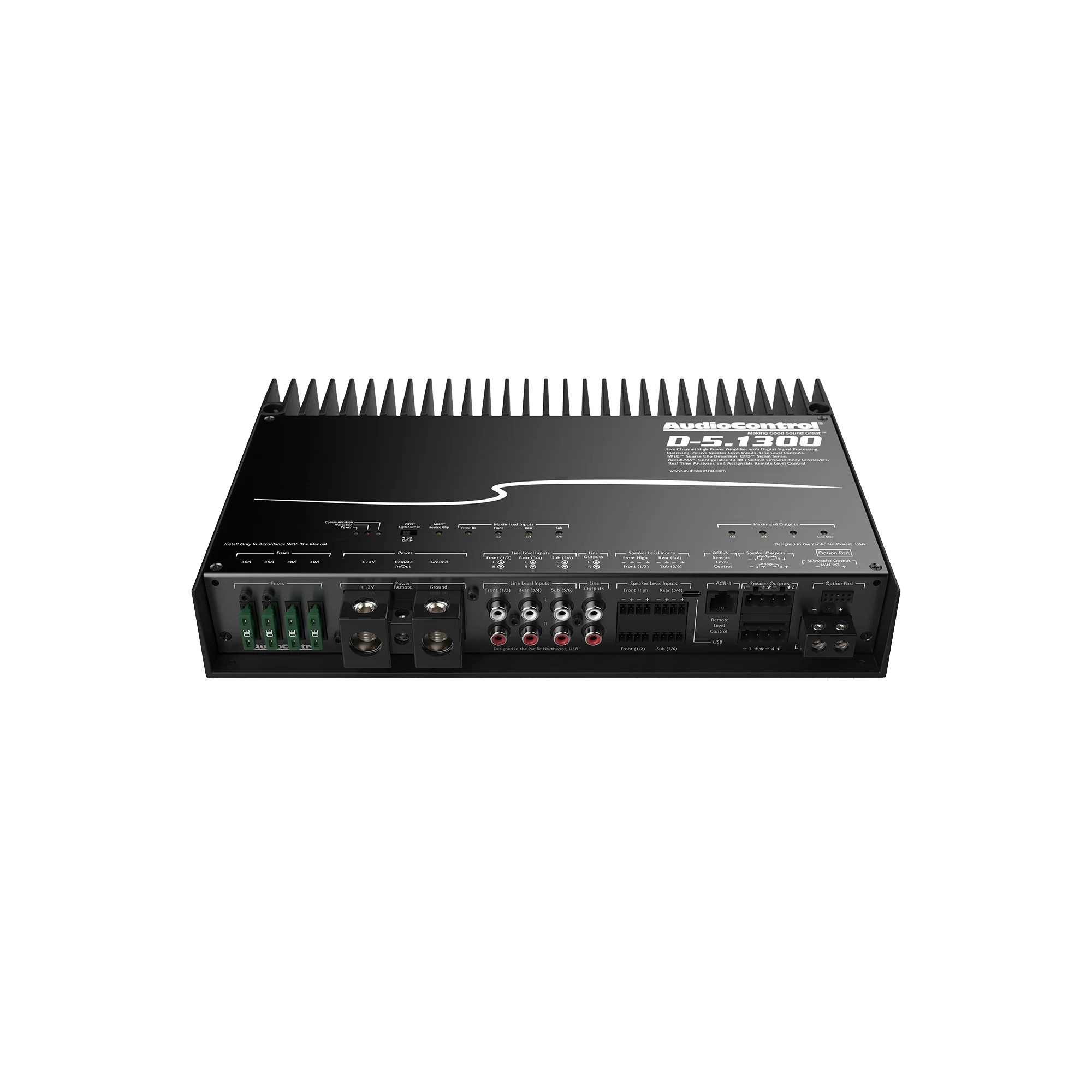 D-5.1300 High-Power 5-Channel DSP Matrix Amplifier w/AccuBass - Image 6