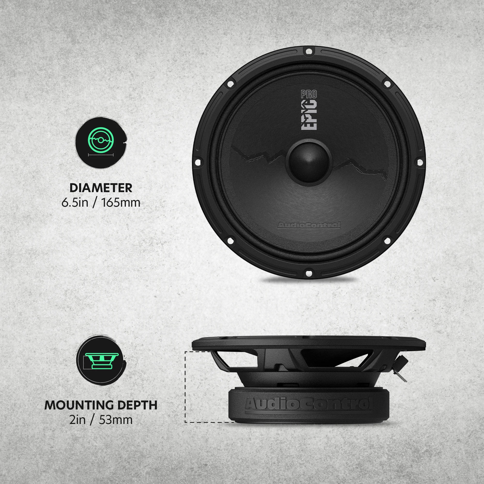 EPICPRO6S 6.5" Slim Midrange Speakers, 200W RMS, 4 Ohms (Pair) - Image 6