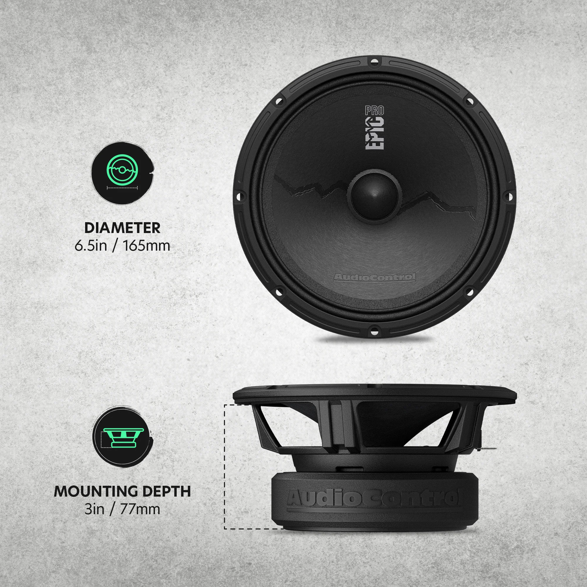 EPICPRO6X 6.5" Midrange Speakers, 200W RMS, 4 Ohms (Pair) - Image 5