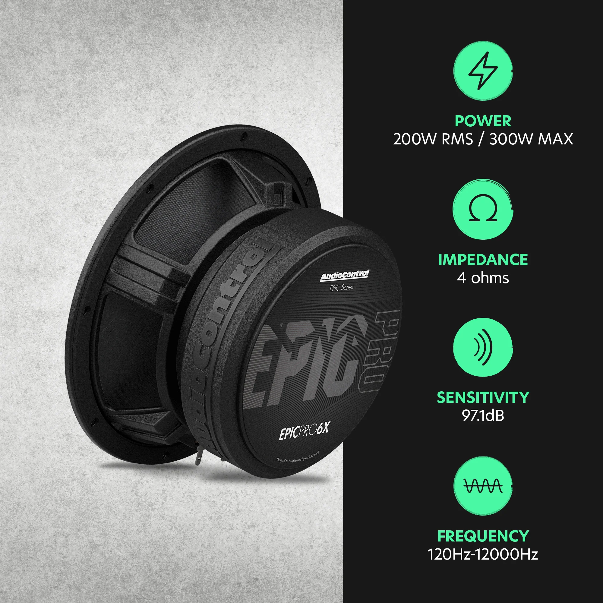 EPICPRO6X 6.5" Midrange Speakers, 200W RMS, 4 Ohms (Pair) - Image 6