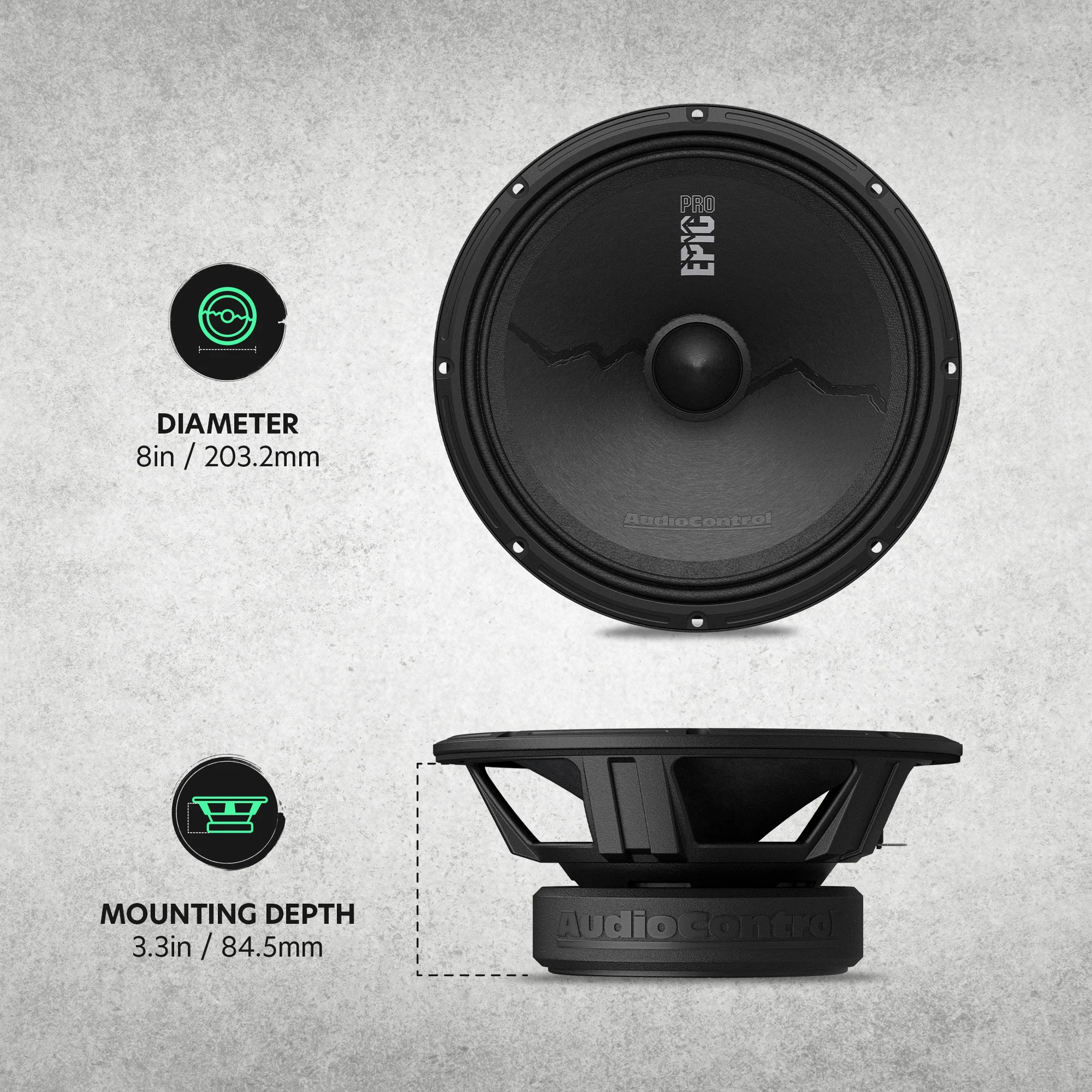 EPICPRO8X 8" Midrange Speakers, 250W RMS, 4 Ohms (Pair) - Image 5