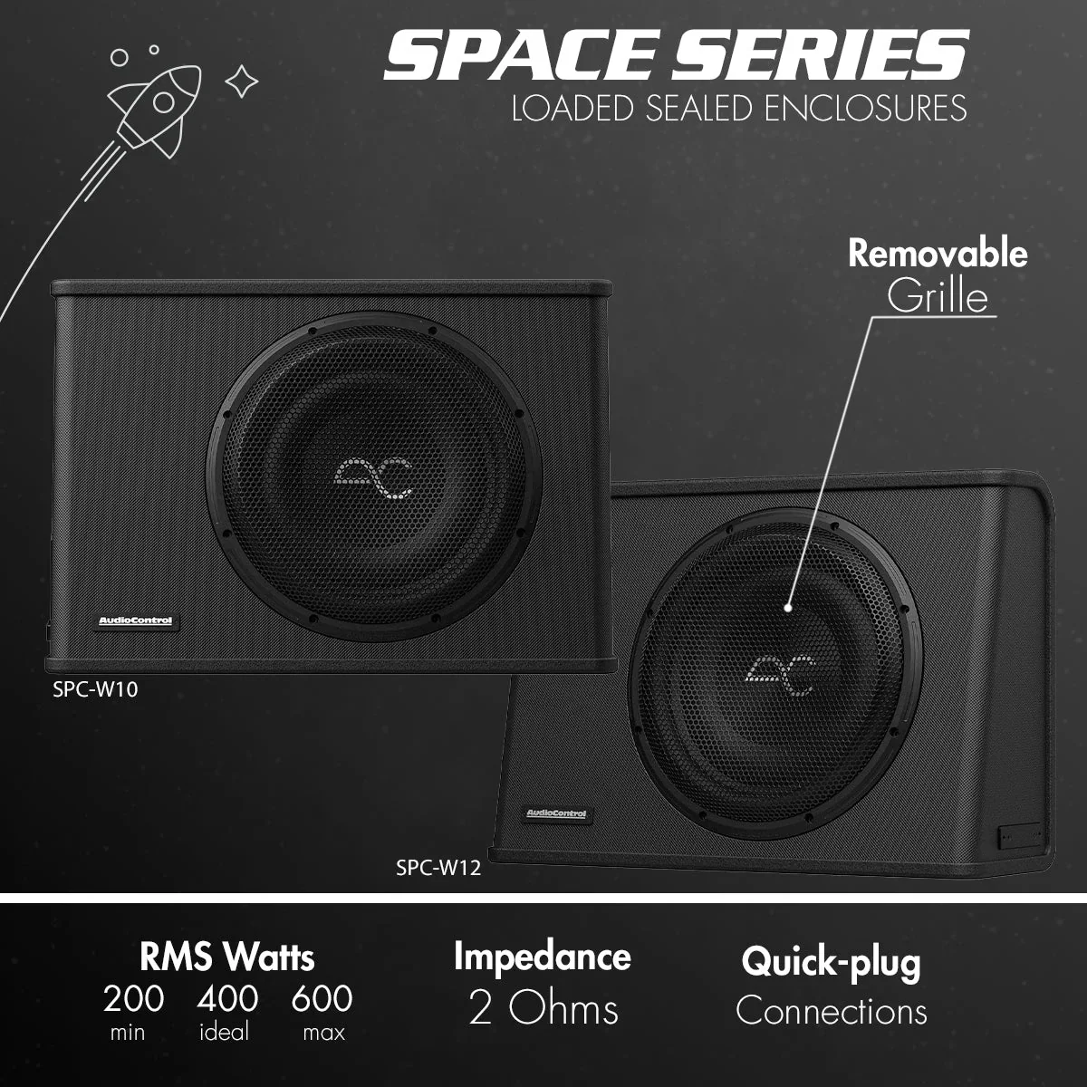 Space Series Sealed Wedge Subwoofer Enclosure, 400W RMS | 10" 12" - Image 4