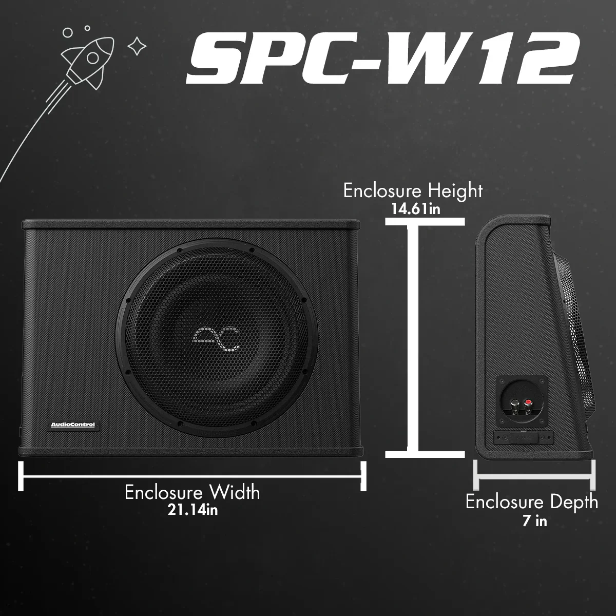 Space Series Sealed Wedge Subwoofer Enclosure, 400W RMS | 10" 12" - Image 5