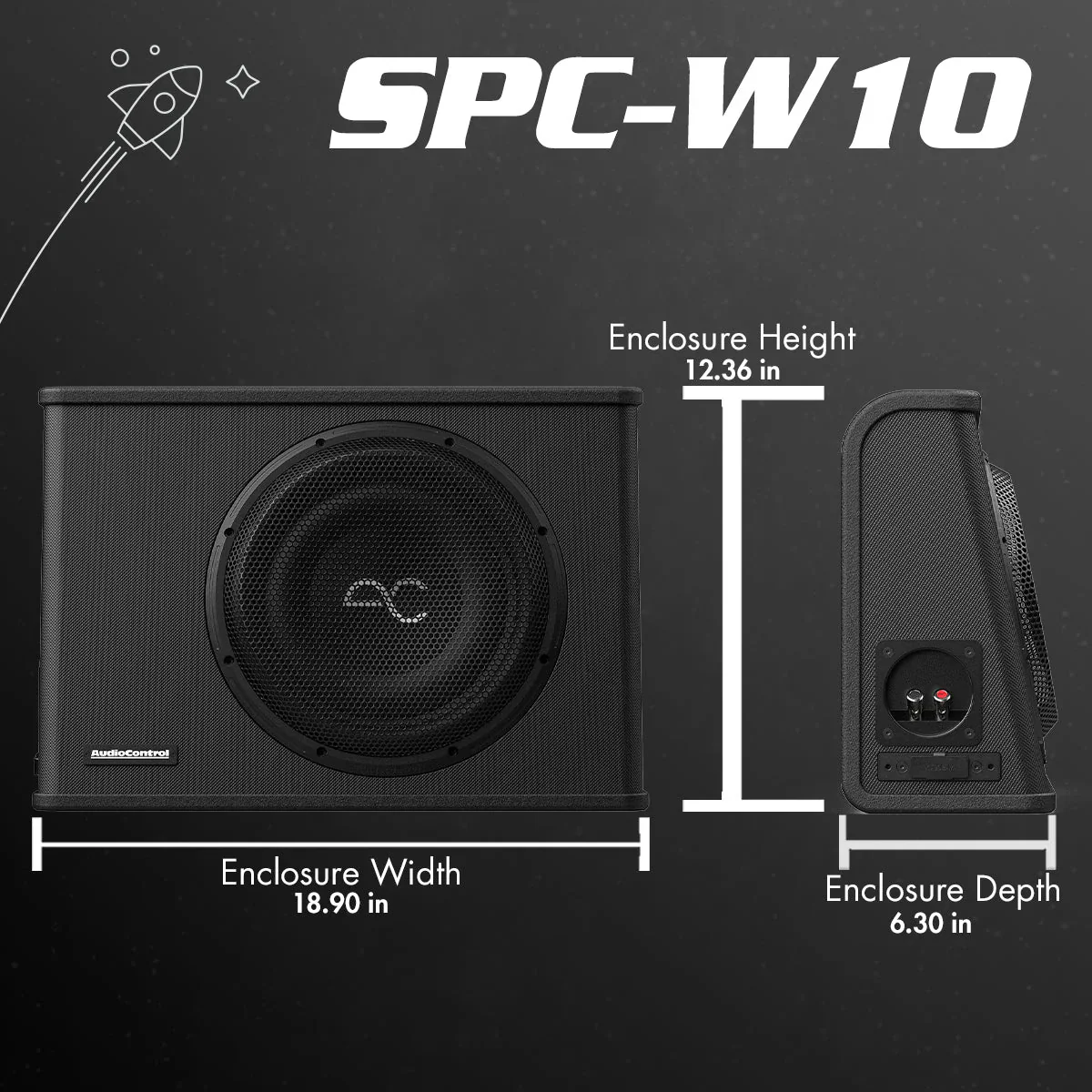 Space Series Sealed Wedge Subwoofer Enclosure, 400W RMS | 10" 12" - Image 6